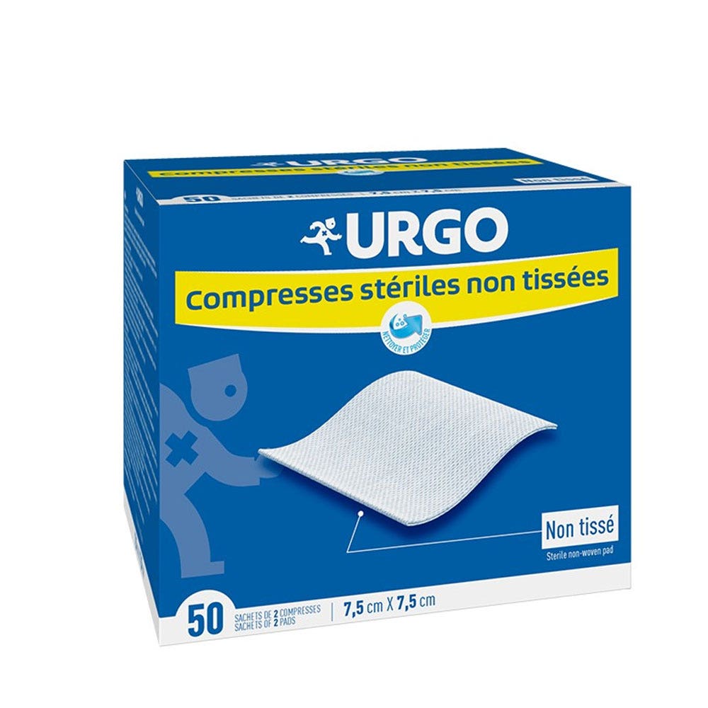 Urgo Compresses Stériles Non Tissées 7.5x7.5cm 50 sachets - Easypara
