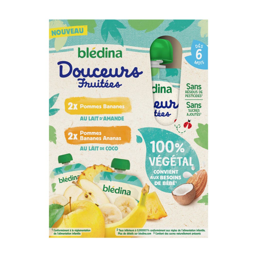 Blédina Gourdes vegetales multivarietes Des 6 mois 4x90g