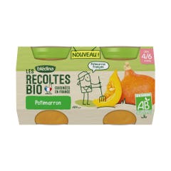 Blédina Les Recoltes Pots potimarron bio Les Recoltes De 4 a 6 mois 2x130g