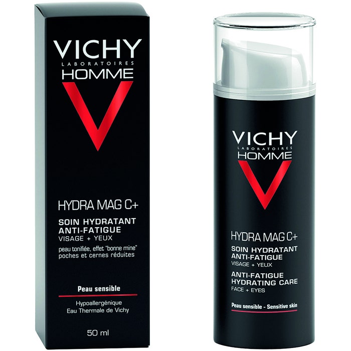 Vichy Homme Soin Hydratant Anti-fatigue Hydramag Peaux Sensibles 50ml