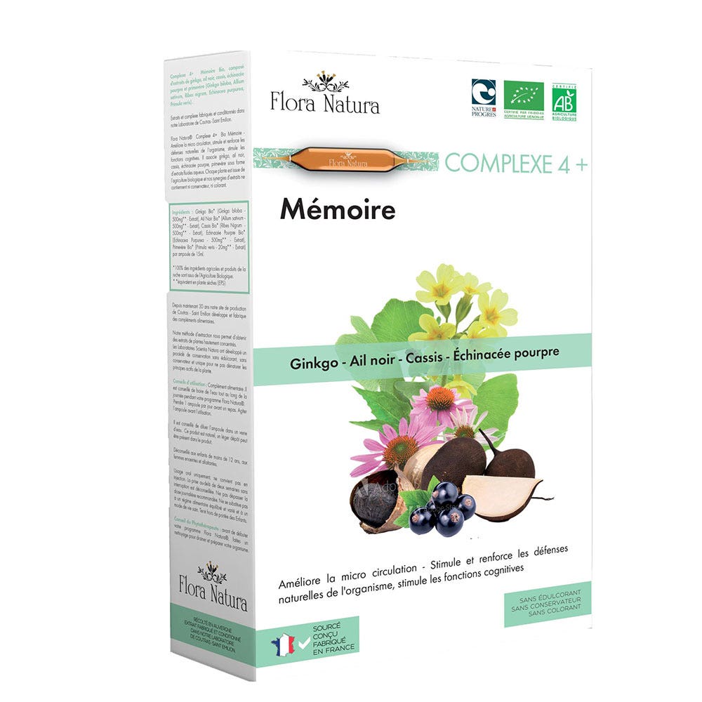 Flora Natura Mémoire Bio Complexe 4+ 20 ampoules