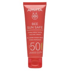 Apivita Bee Sun Safe Gel-crème Visage Teinté Hydra Fraîcheur SPF50 50ml