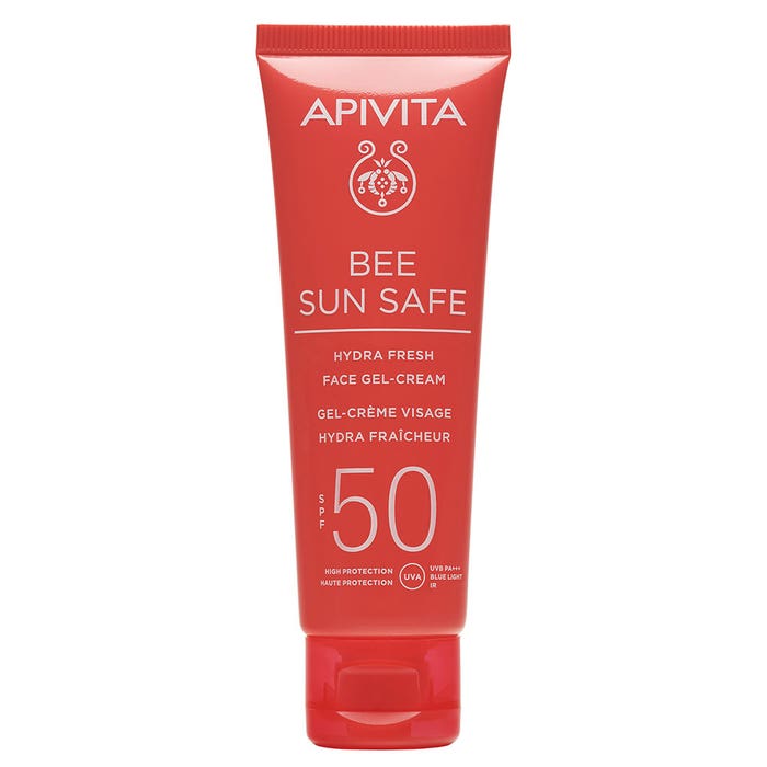 Apivita Bee Sun Safe Gel-crème Visage Hydra Fraîcheur SPF50 50ml