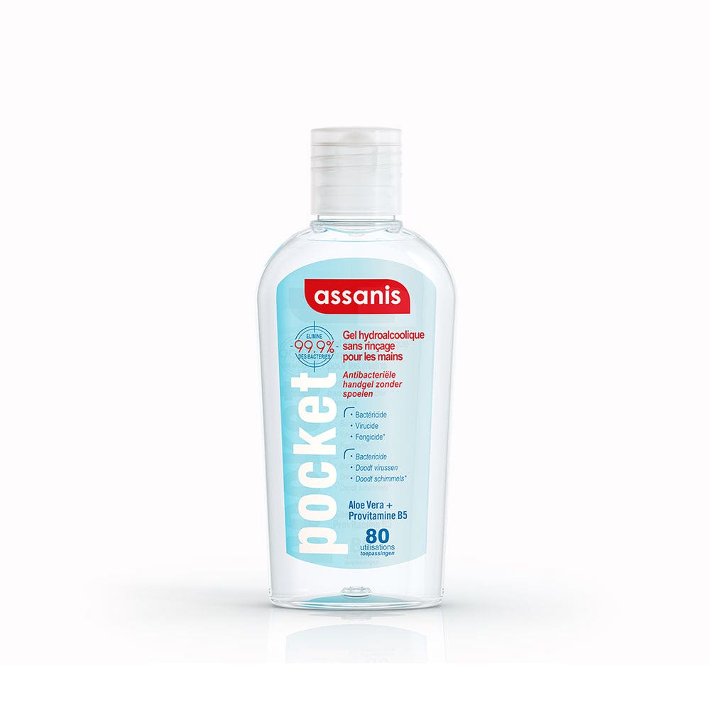 Assanis Pocket Classic Gel hydroalcoolique classique 80ml