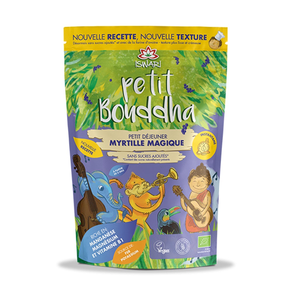 Iswari Petit Bouddha Myrtille Magique Bio Super Petit Déjeuner 400g