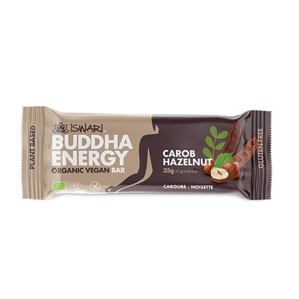 Iswari Barre Enérgétique Bouddha énergie, Caroube & Noisette Bio 35g
