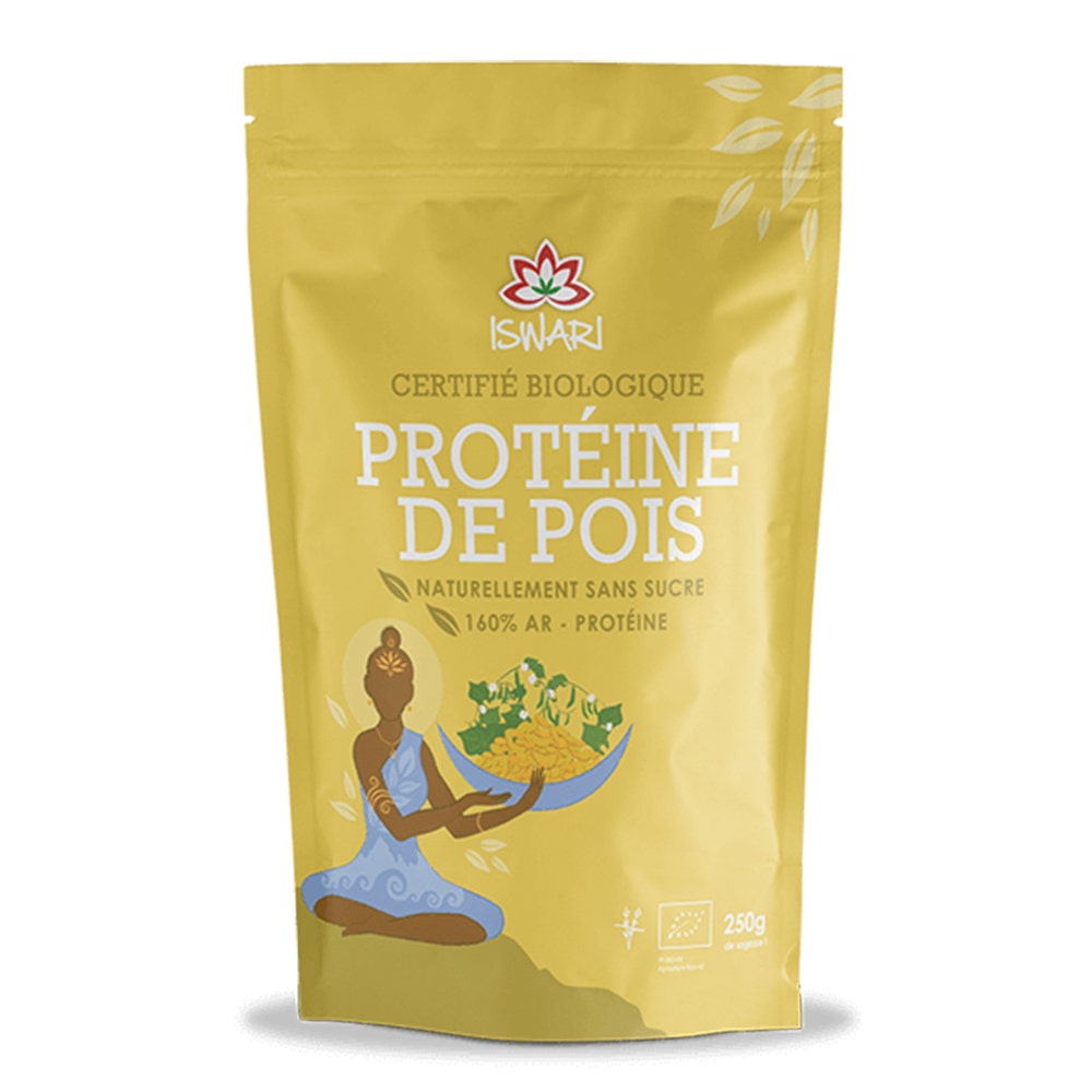 Iswari Protéine Végétale Protéine de Pois jaunes Bio 250g