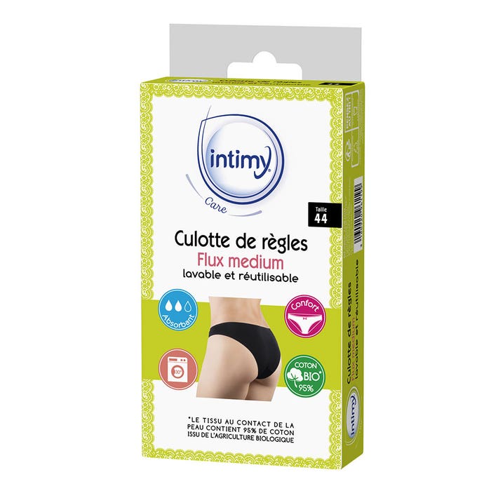 Intimy Culotte de regles lavable et reutilisable Taille 44 - Flux medium 1 unite