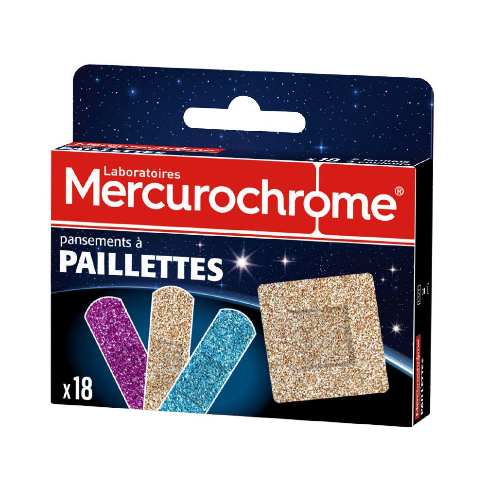 Mercurochrome Pansements Paillettes 18 unites