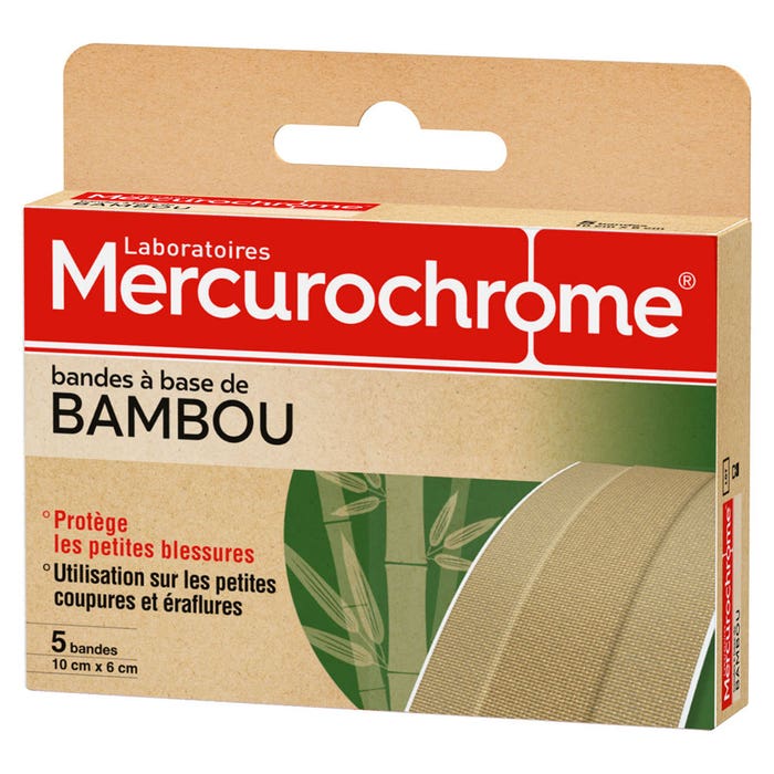 Bandes a base de bambou 5 unites Mercurochrome