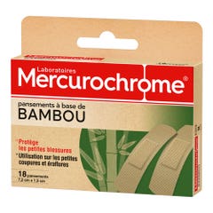 Mercurochrome Pansements a base de bambou 18 unites