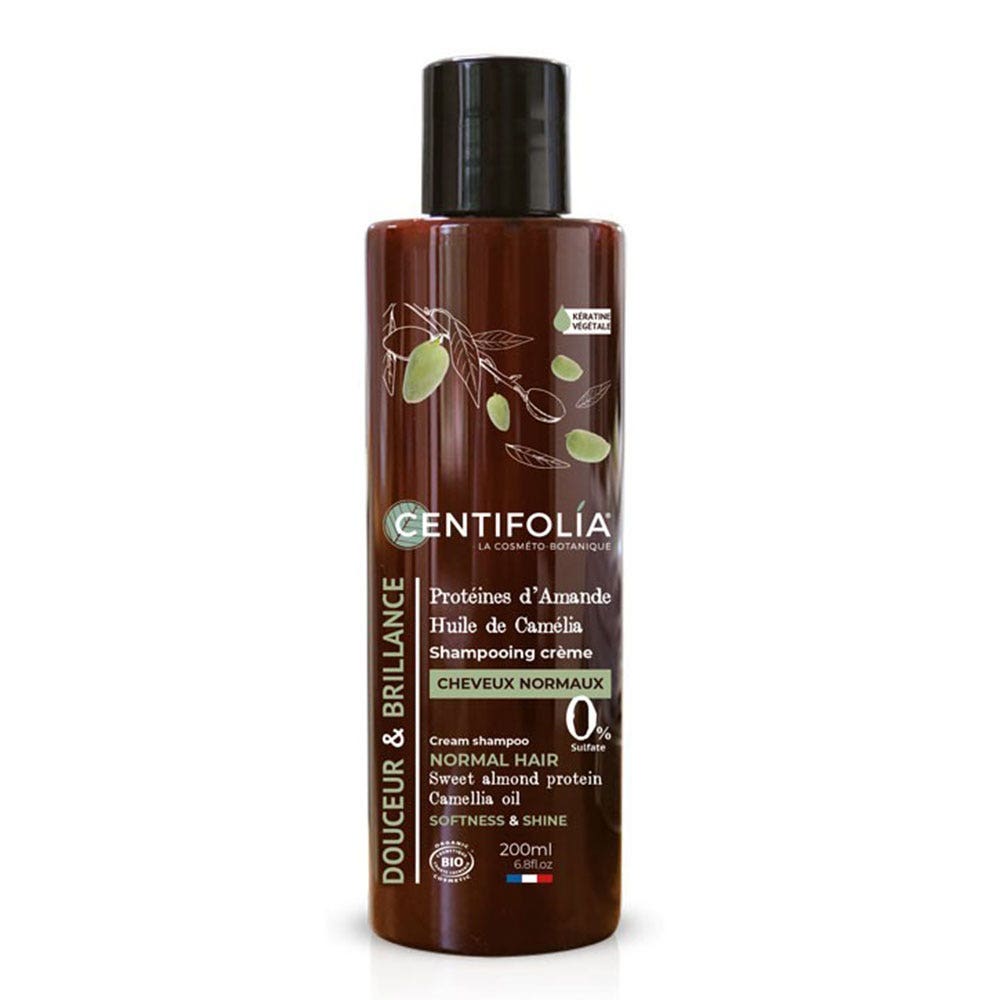 Centifolia Shampooings Shampooing crème cheveux normaux Protéines d'Amande douce /Camélia 200ml