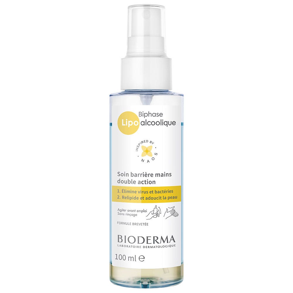Bioderma Biphase Lipo Alcoolique Spray hydroalcoolique nourrissant 100ml