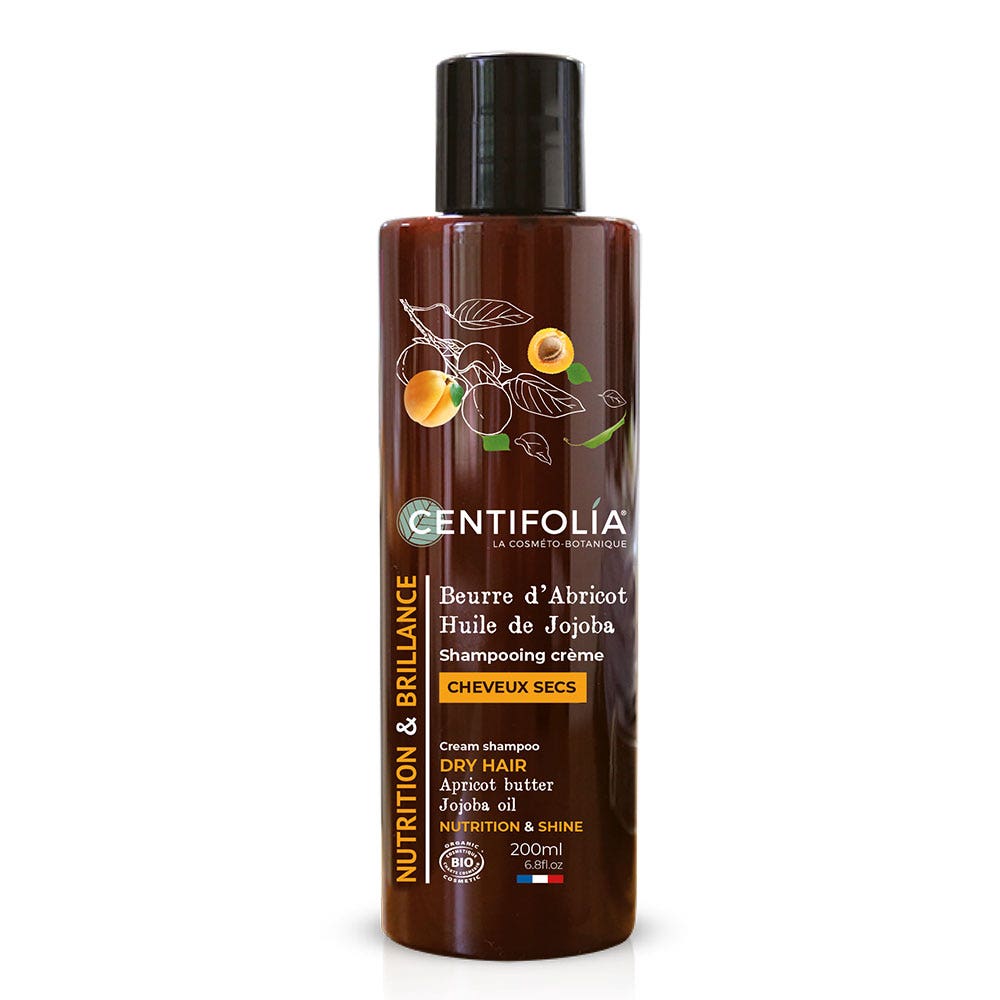 Centifolia Shampooings Shampooing crème cheveux secs Beurre d'Abricot / Huile de Jojoba 200ml