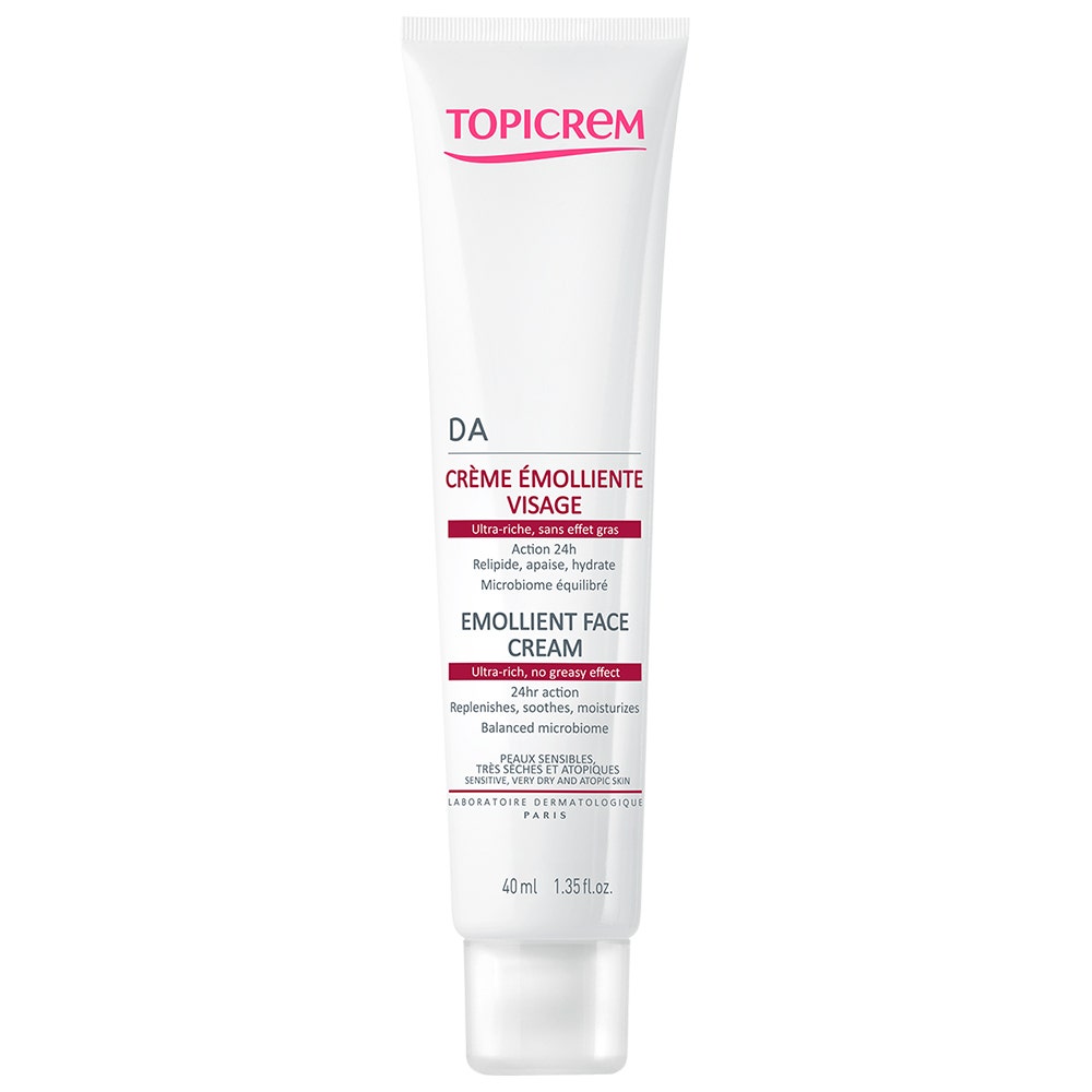 Topicrem DA Crème émolliente visage Peaux sensibles, très sèches et atopiques 40ml