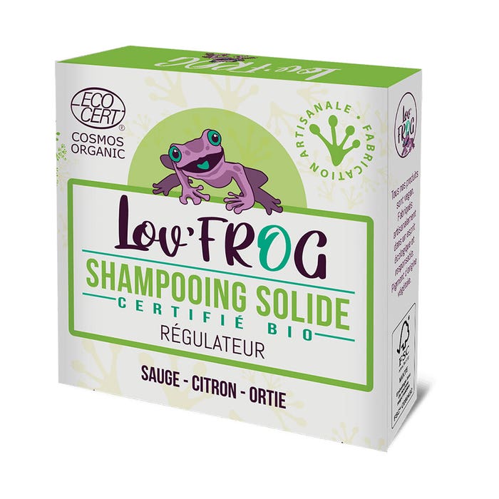 Shampooing Solide Régulateur Certifié Bio 50g Lov'Frog