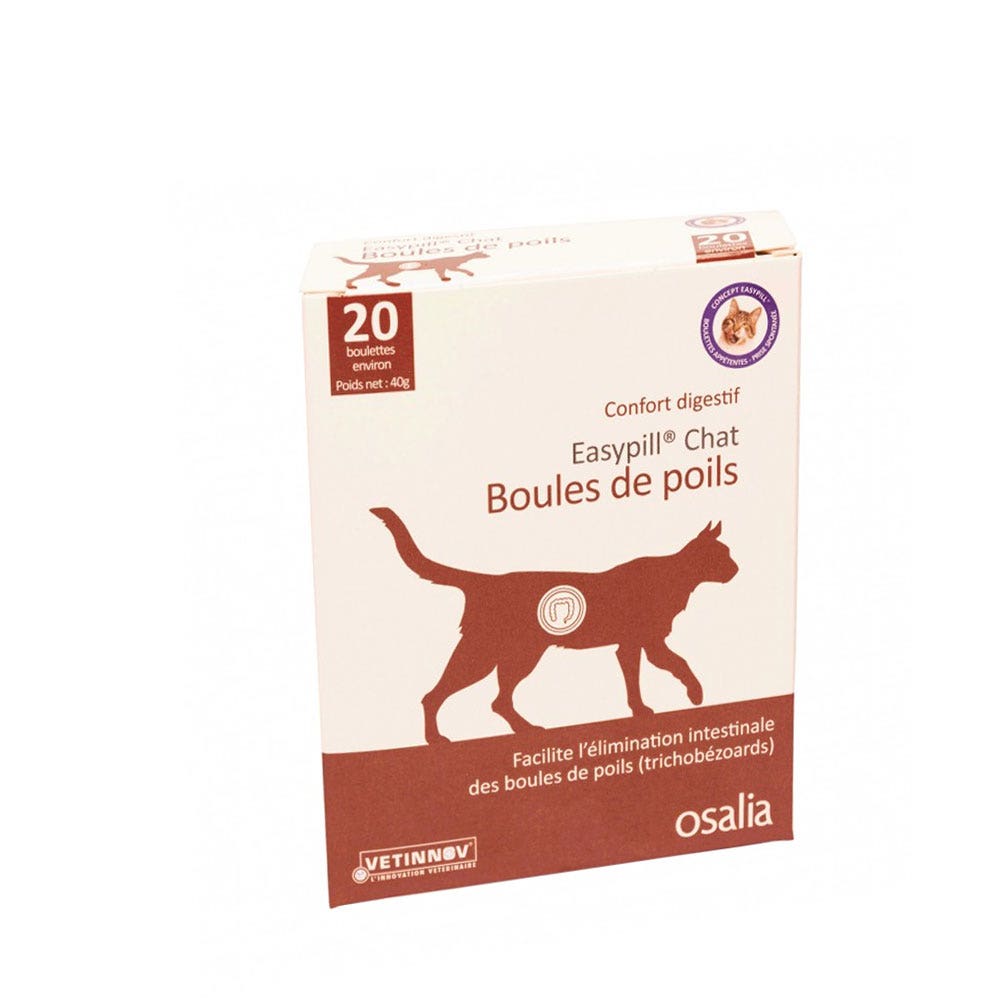 Vetinnov Easypill Boules de poils Chat Osalia 20 boulettes