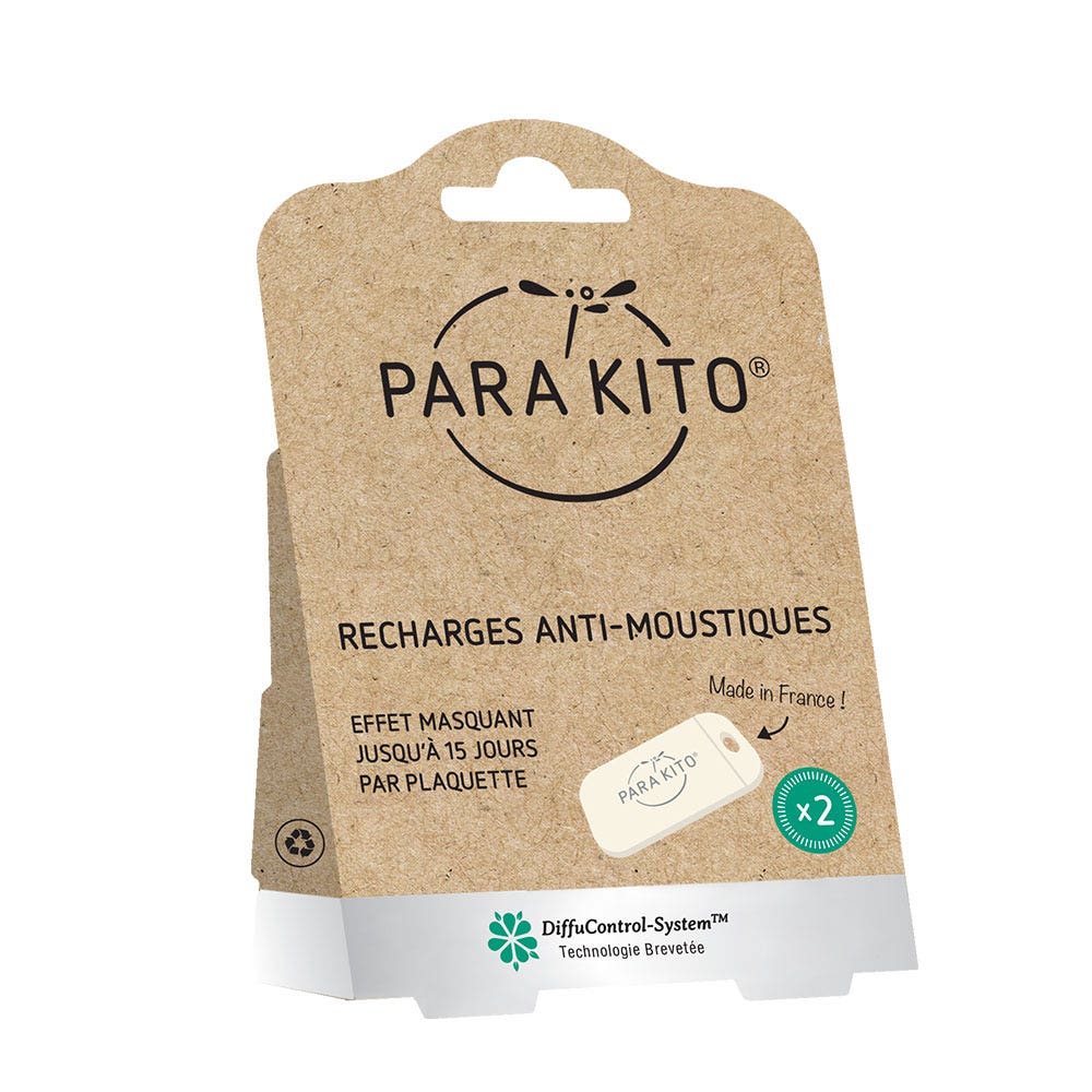 Para Kito Recharge pour Bracelet Anti-moustiques 2 Plaquettes