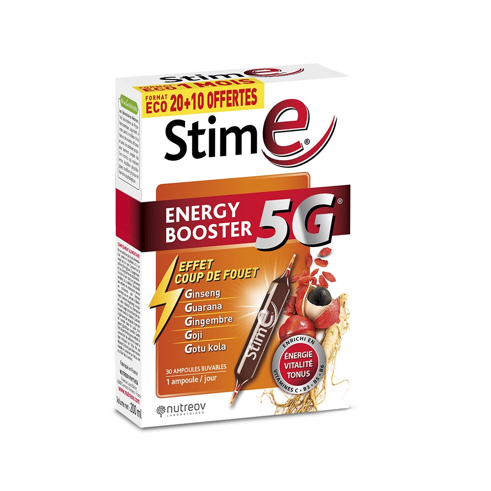 Booster 5G 20 ampoules + 10 offertes 300ml Stim e Nutreov