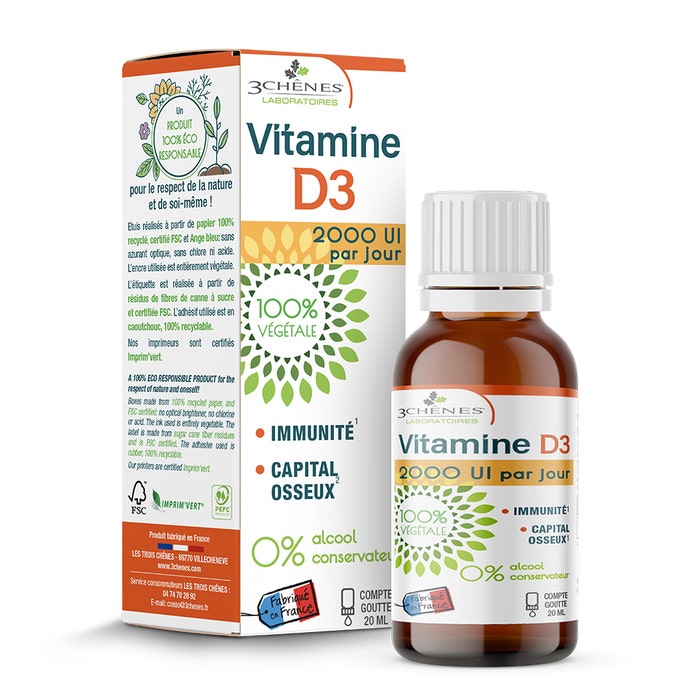 3C Pharma VITAMINE D3 végétale 20ml