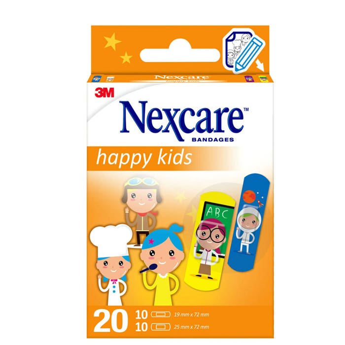 Pansements Enfants X20 Happy Kids Nexcare