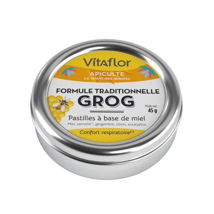 Vitaflor Pastilles Grog à base de miel 45g