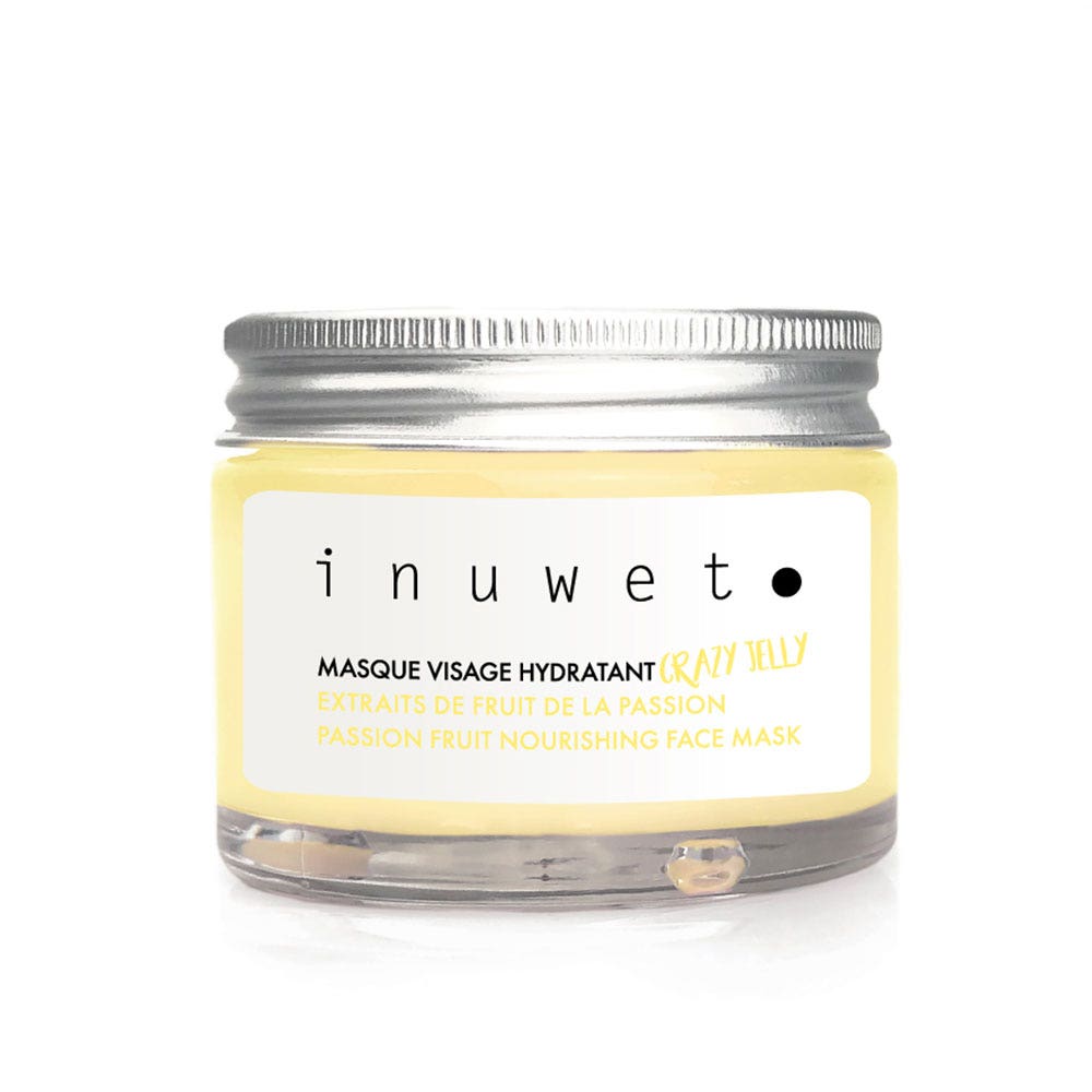 Inuwet Crazy Jelly Masque gelée hydratant naturel visage Jaune Parfum ananas 50ml