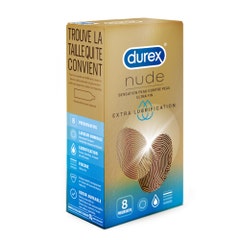 Durex Préservatifs Nude Extra Lubrifié x8