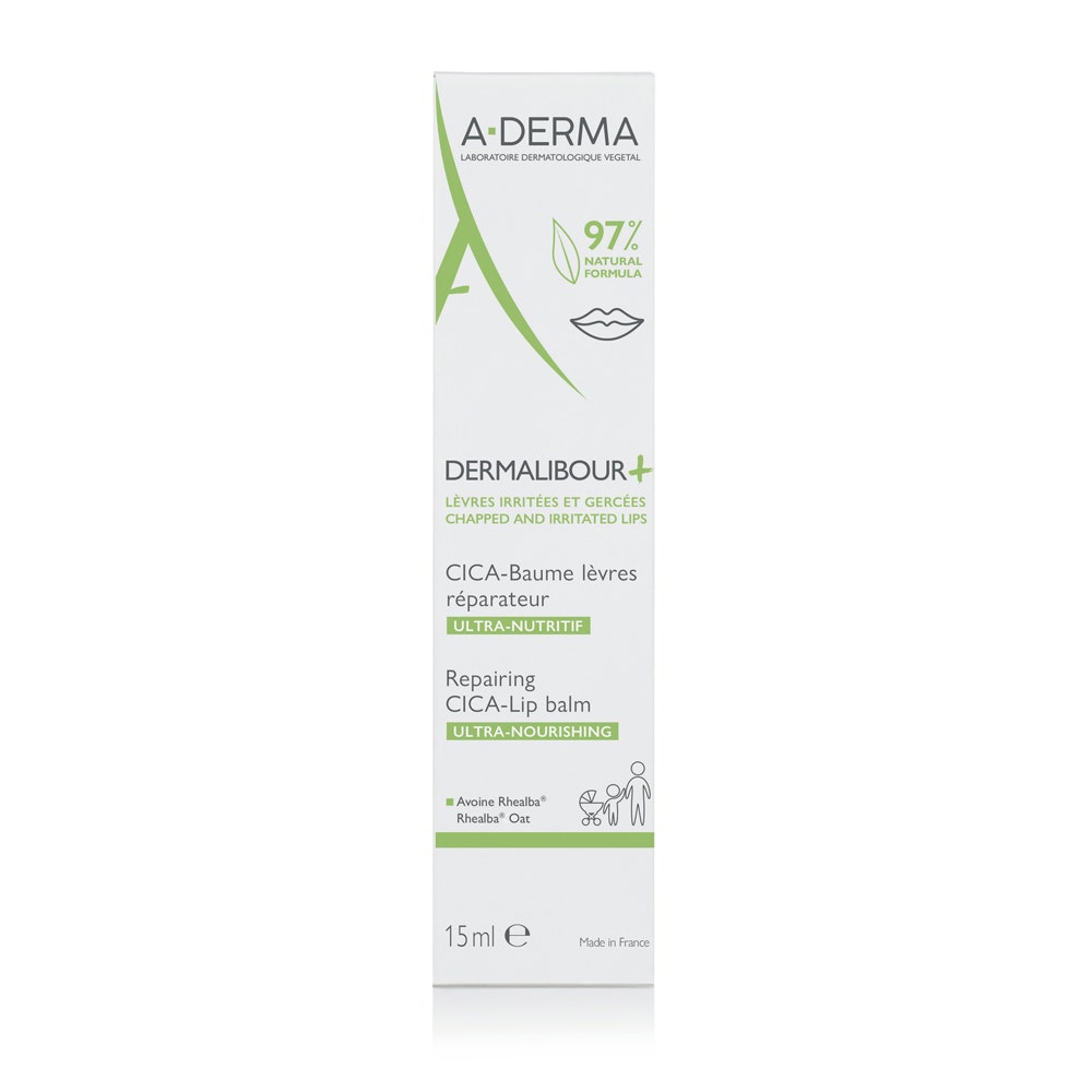 A-Derma Dermalibour+ Baume lèvres réparateur assainissant CICA 15ml