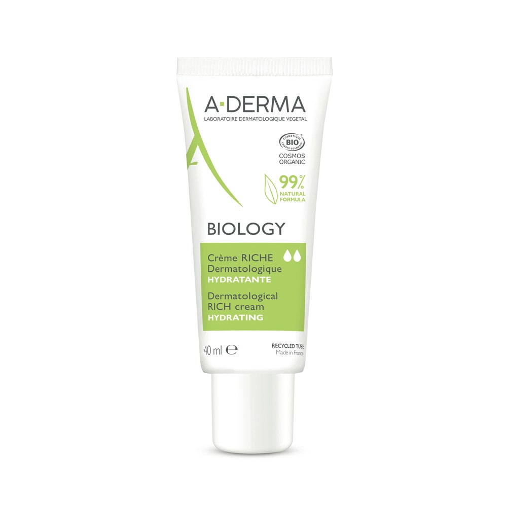 A-Derma Biology Crème Riche Dermatologique Hydratante Bio 40ml