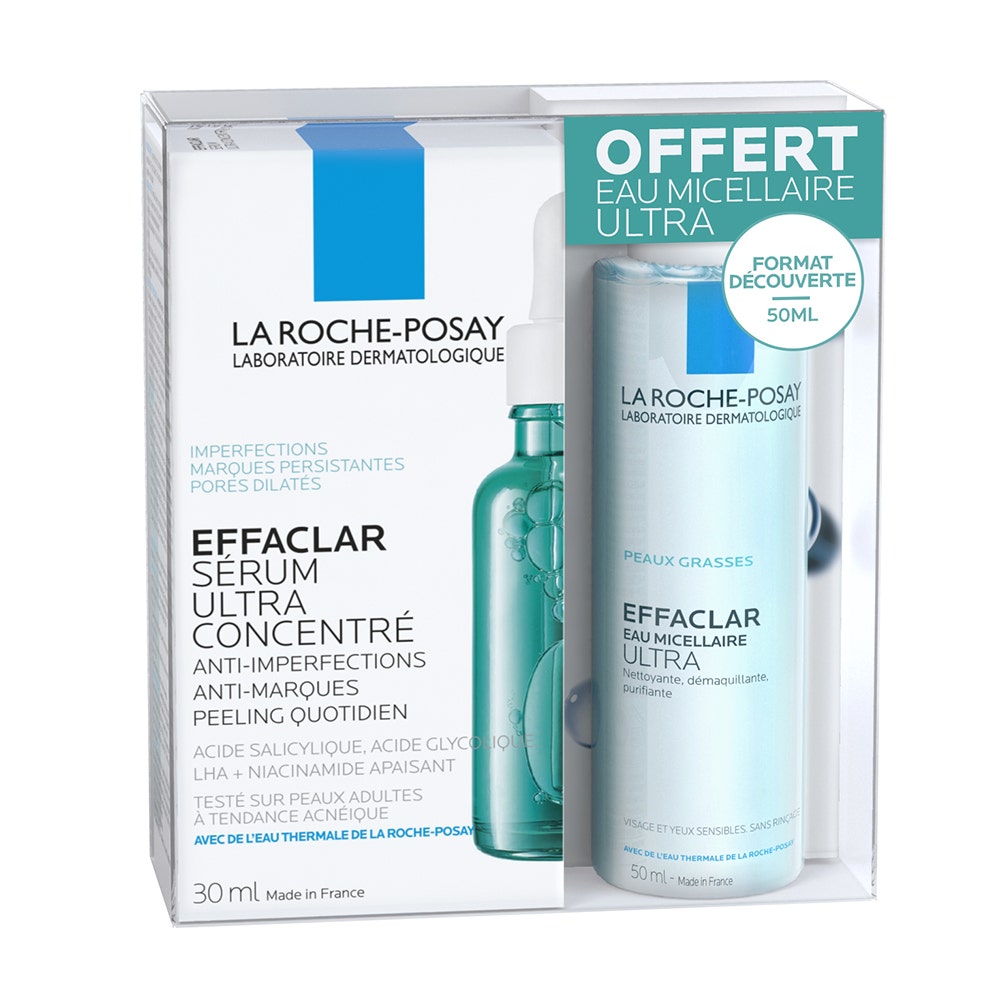 La Roche-Posay Effaclar Serum 30ml + Eau Micellaire 50ml offerte