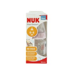 Nuk First Choice+ Biberon Verre silicone Winnie De 0 à 6 mois 120ml