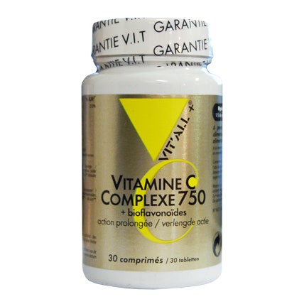 Vit'All+ Vitamine C Complexe 750 30 Comprimés