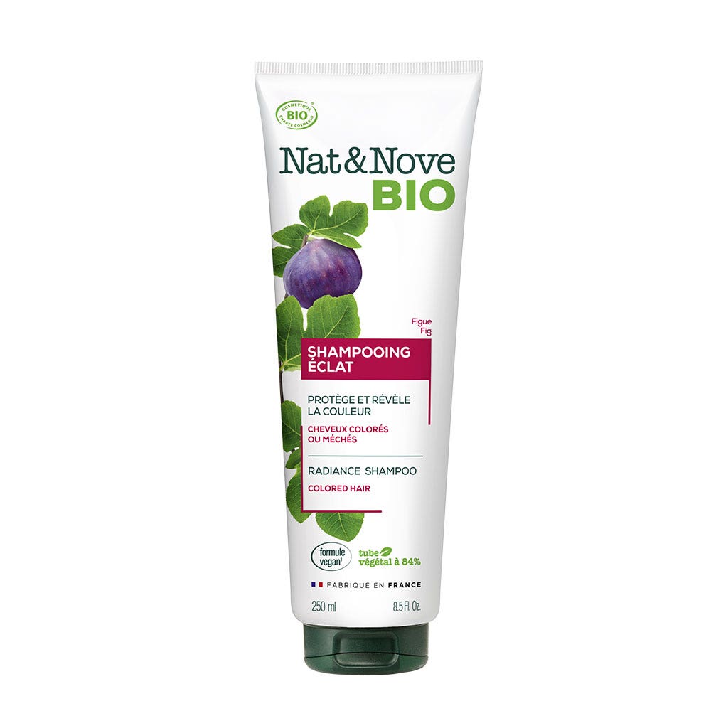 NAT&NOVE BIO Shampooing éclat bio cheveux colorés ou méchés 250ml