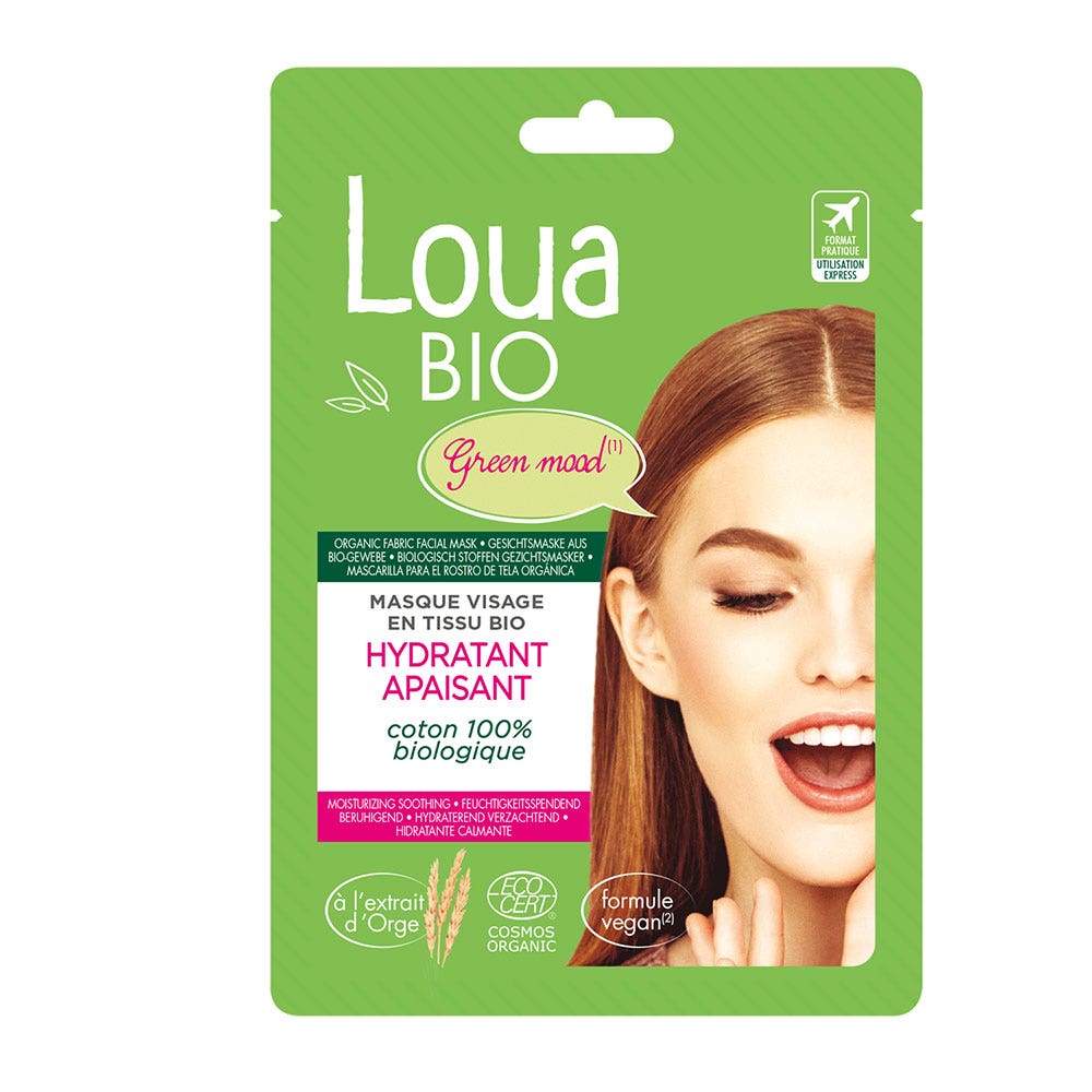 Loua Masque Visage en tissu Bio Hydratant Apaisant des peaux sèches 1 ...