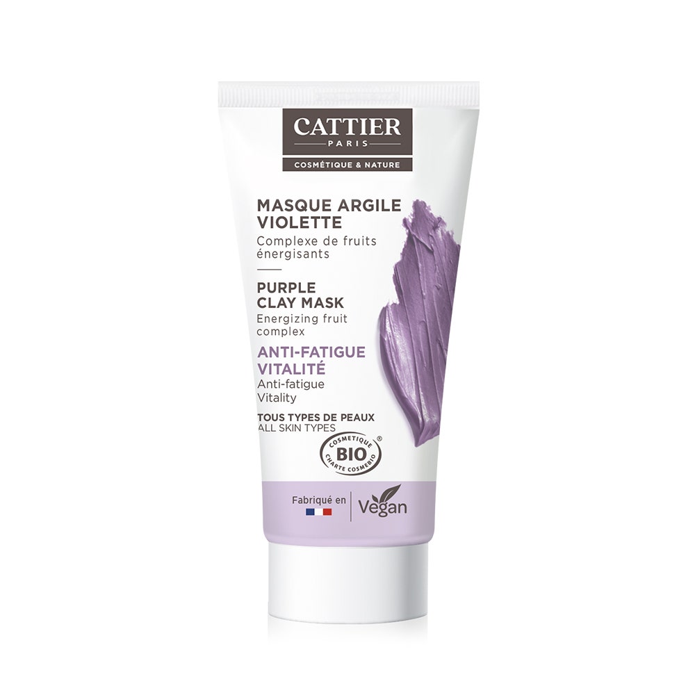 Cattier Mini Masque Argile Violette Bio 30ml