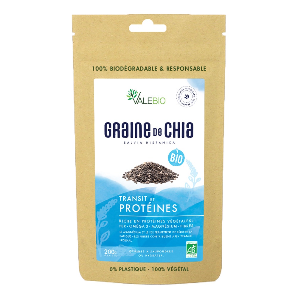 Valebio Graine De Chia Bio Super Food 200g
