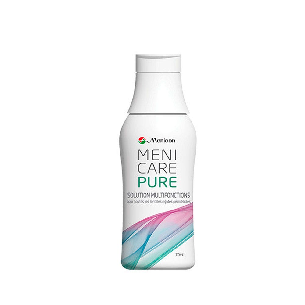 Menicon MeniCare Pure Solution multi-fonctions pour lentilles rigides perméables 70ml