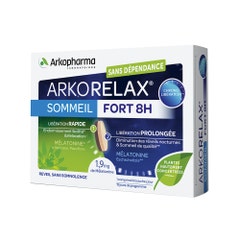 Arkopharma Arkorelax Sommeil Fort 8H Mélatonine, Valériane 15 comprimés