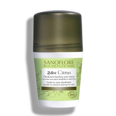 Sanoflore Deodorants Roll-on Citrus efficacité 24h certifié bio 50ml