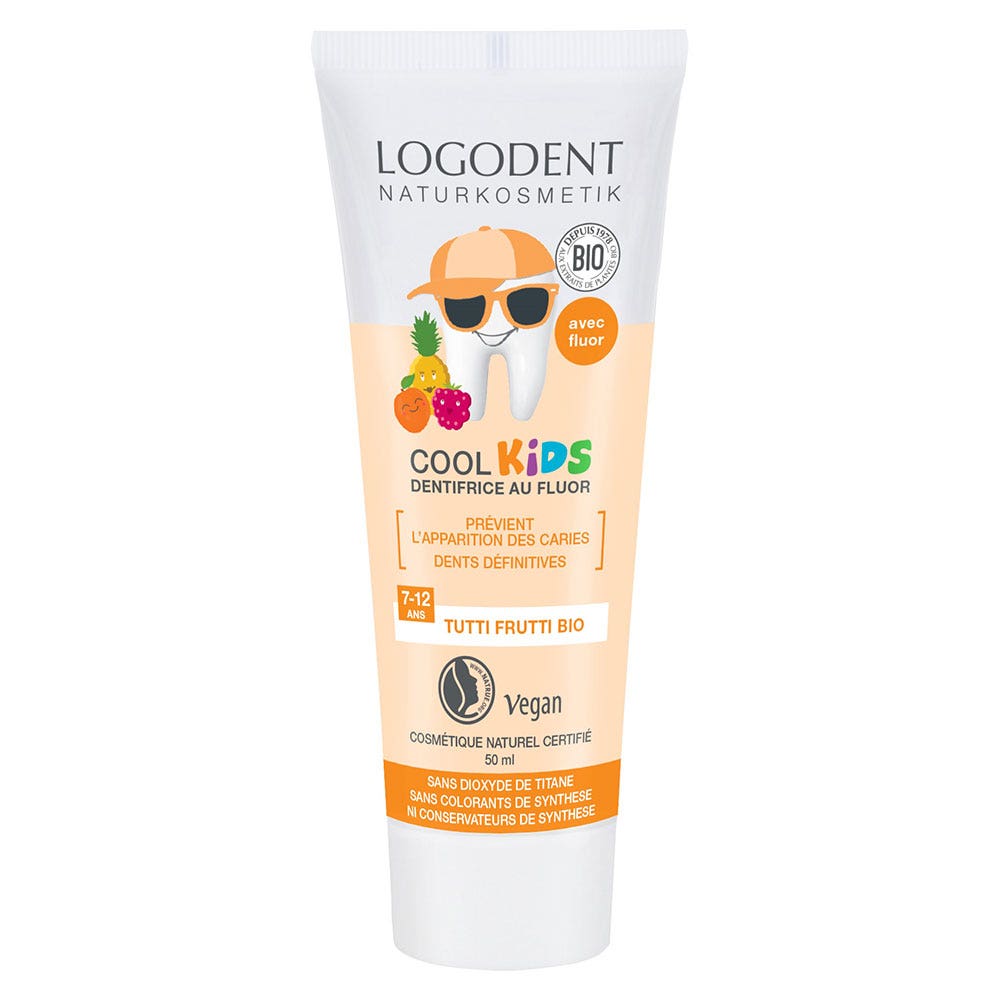 Logona Dentifrice gel Cool Kids Tutti Frutti au fluor 50ml