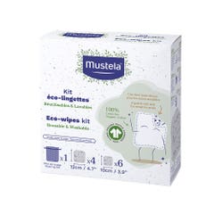Mustela Kit éco-lingettes réutilisables et lavables x10