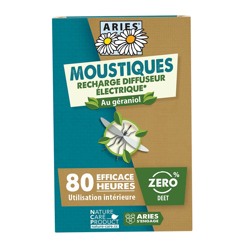Aries Recharge Diffuseur Électrique Anti-moustiques 10 Plaquettes + 10ml