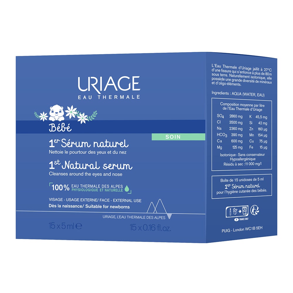 1er Sérum Naturel Unidose x15 75ml Bébé Uriage