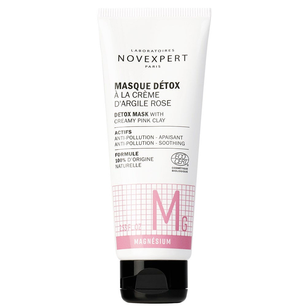 Novexpert Magnésium Masque Détox à la Crème d'Argile Rose 75ml