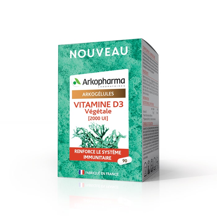 Arkopharma Arkogélules Vitamine D3 végétale 90 gélules