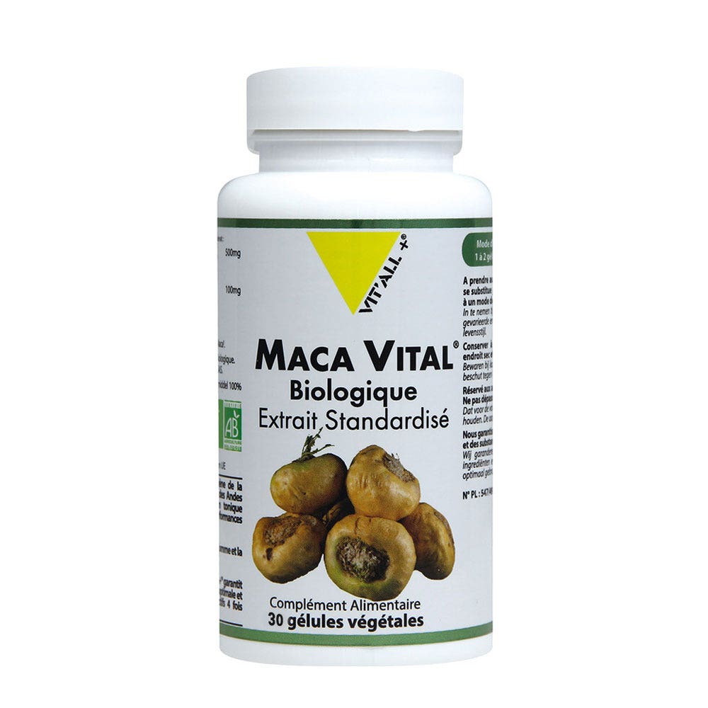 Vit'All+ Maca Vital Extrait Standardise Bio 30 Gelules