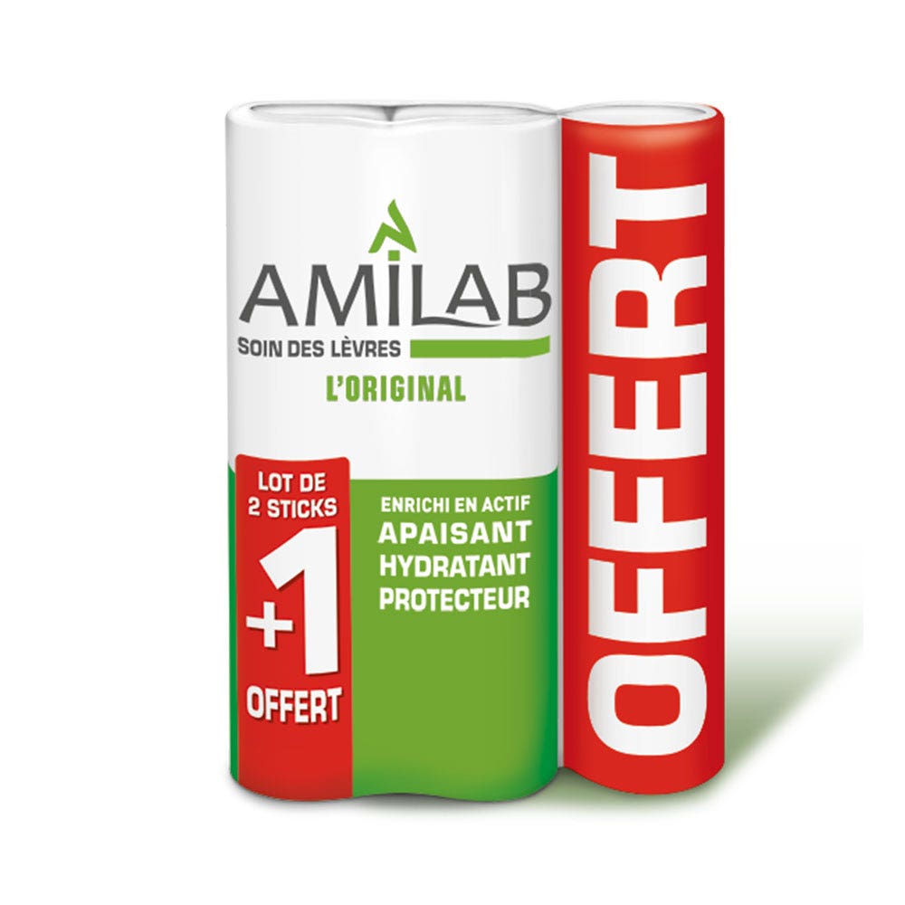 Amilab Stick Levres Duo + 1 Offert - 3x4.7g