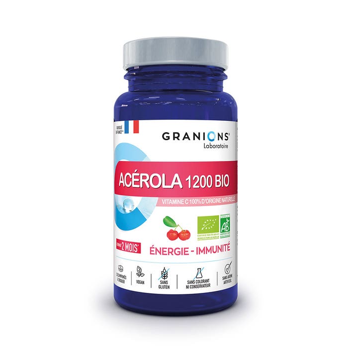 Granions Acerola 1200 Bio Energie et immunité 30 comprimés