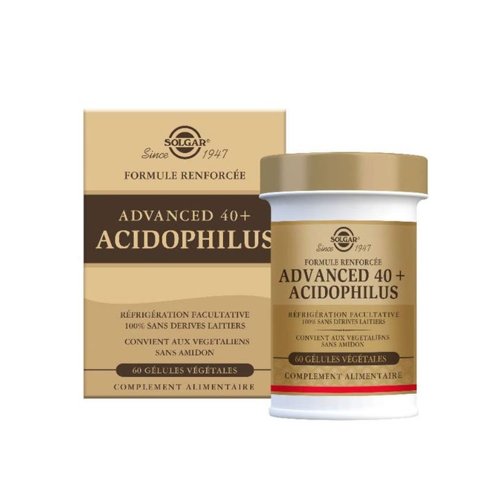 Solgar Advanced 40 plus Acidophilus Probiotique 60 gélules végétales